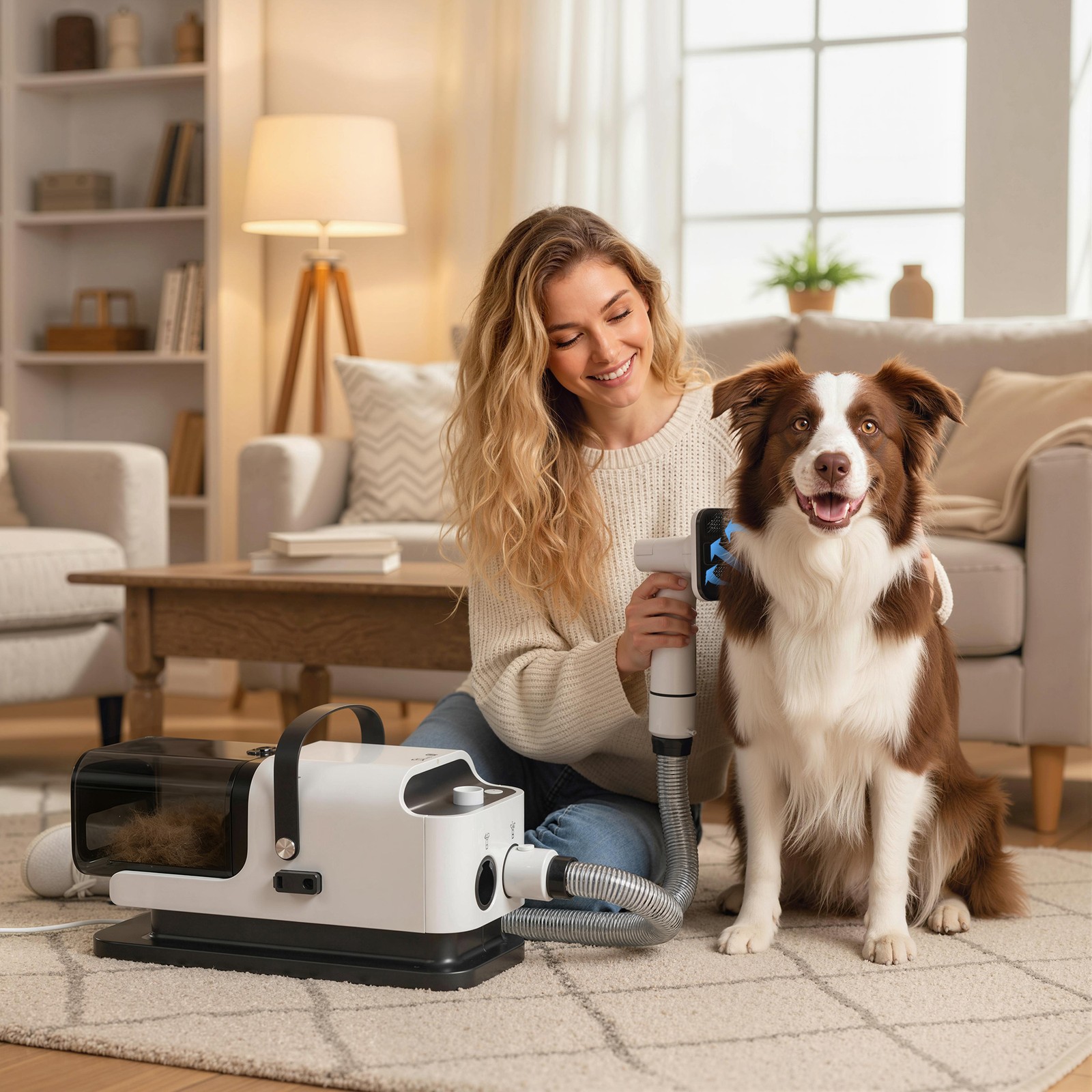 PawHut 5 in 1 Dog Grooming Vacuum & Dryer w/ Clipper for Shedding Pet Hair