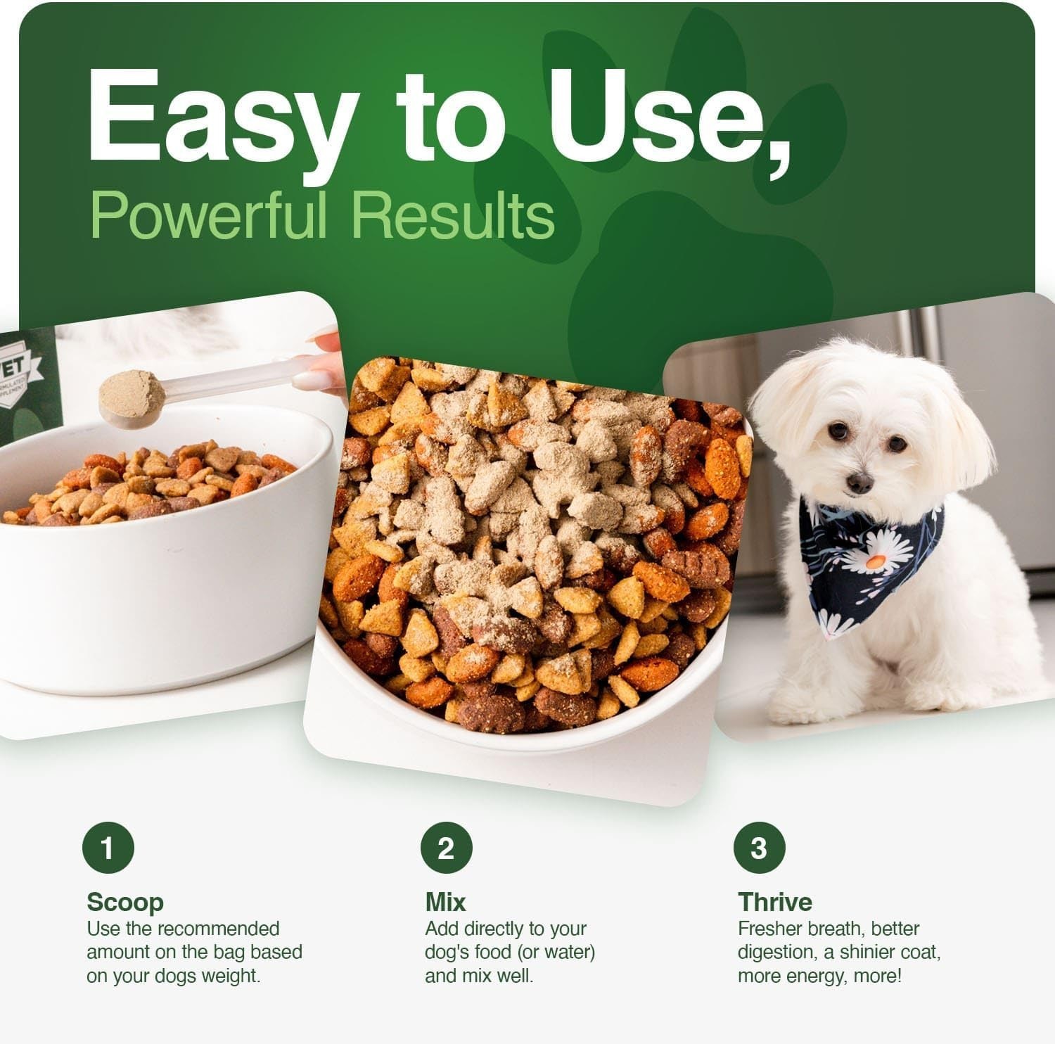 Iron Paws Human-Grade Superfood Powder for Dogs Dental Gut Joint Skin & Coat