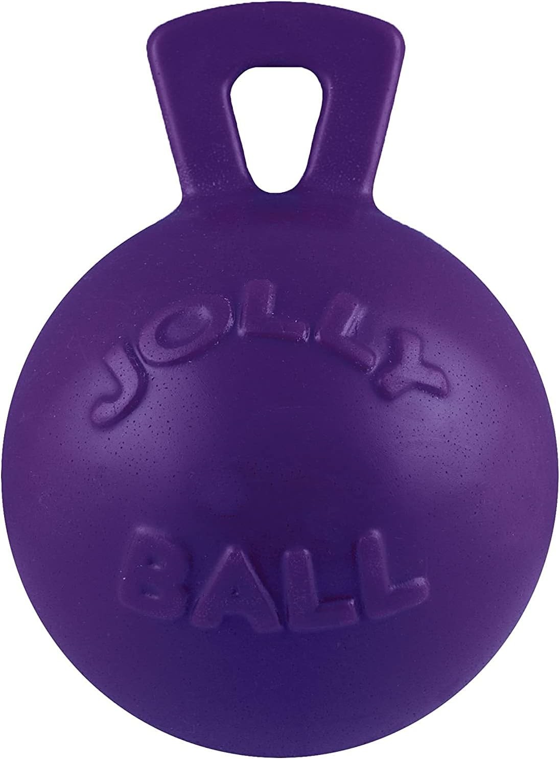 Jolly Pets Tug-n-Toss Heavy Duty Dog Toy Ball with Handle, 8 Inches/Large