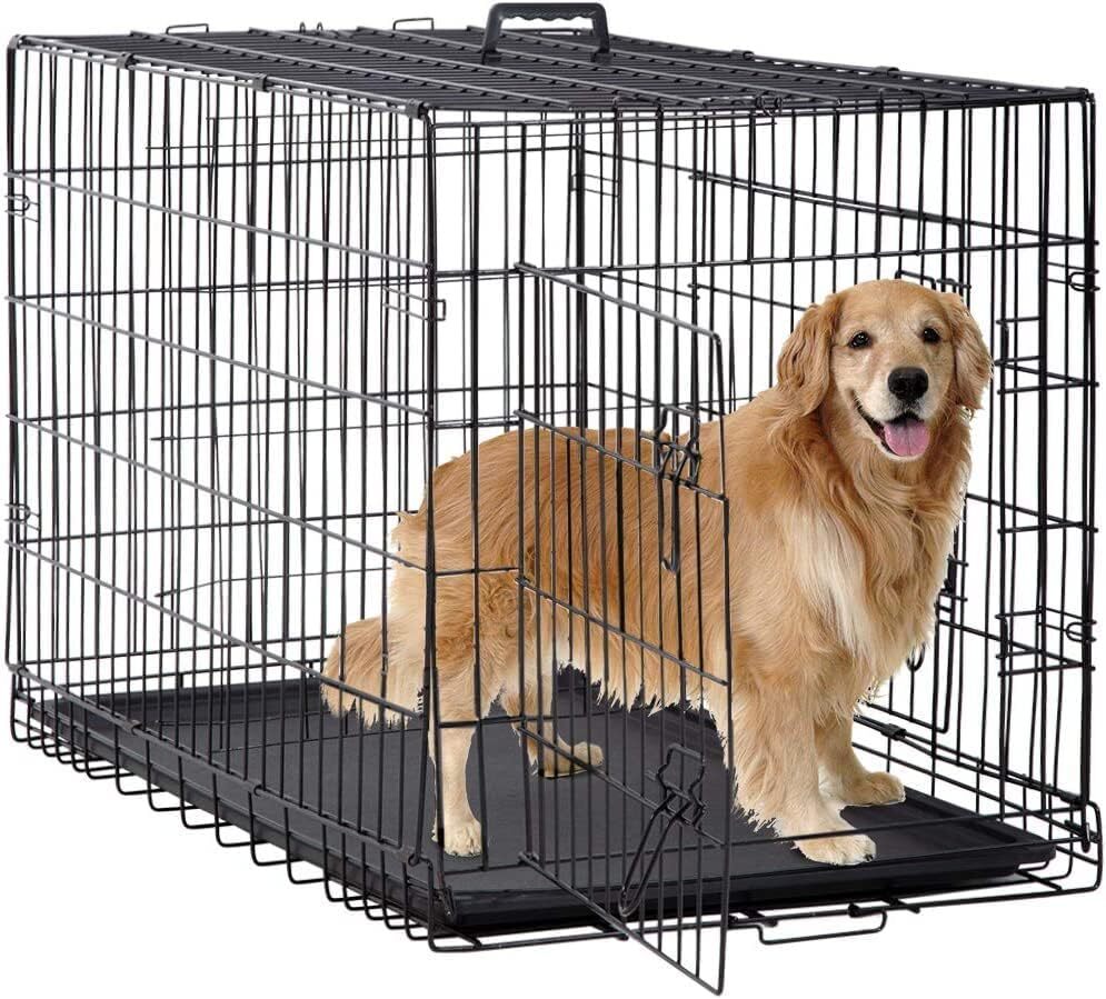 24,30,36,42,48″ Dog Crates for Large Dogs Folding Mental Wire Crates Dog Kennels
