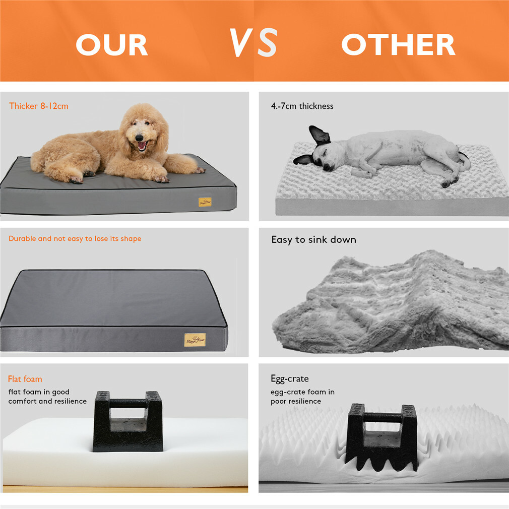 Jumbo Orthopedic Dog Bed Memory Foam Pet Bed Mattress Waterproof Liner Pet Mat