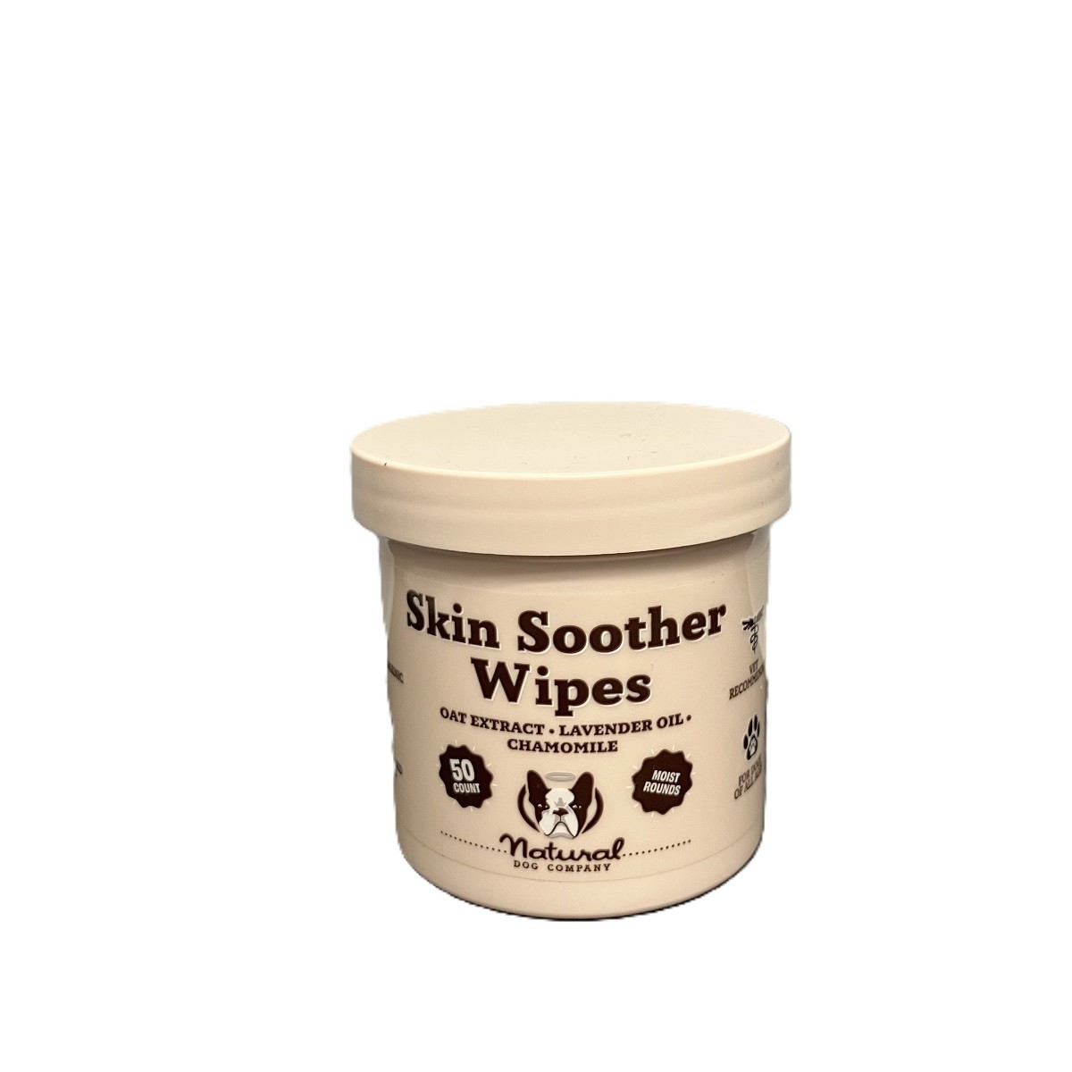 Natural Dog Company Skin Soother Wipes, 50 Count