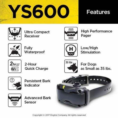 Dogtra YS600 High Powered No Bark Collar Medium to Large Breed Dogs YS 600