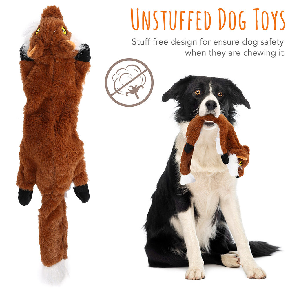 Dog Squeaky Toys 5 Pack Pet Toys Crinkle Dog Toy No Stuffing Animals Plush Chew