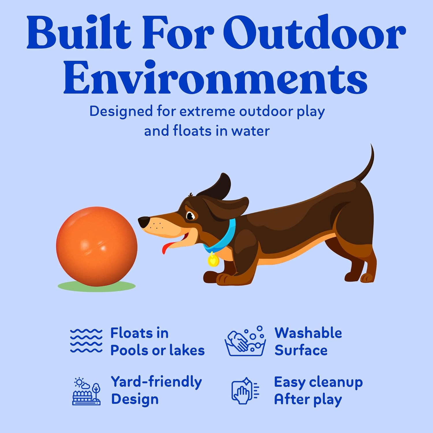 Virtually Indestructible Dog Ball – 10 Inch Hard Plastic