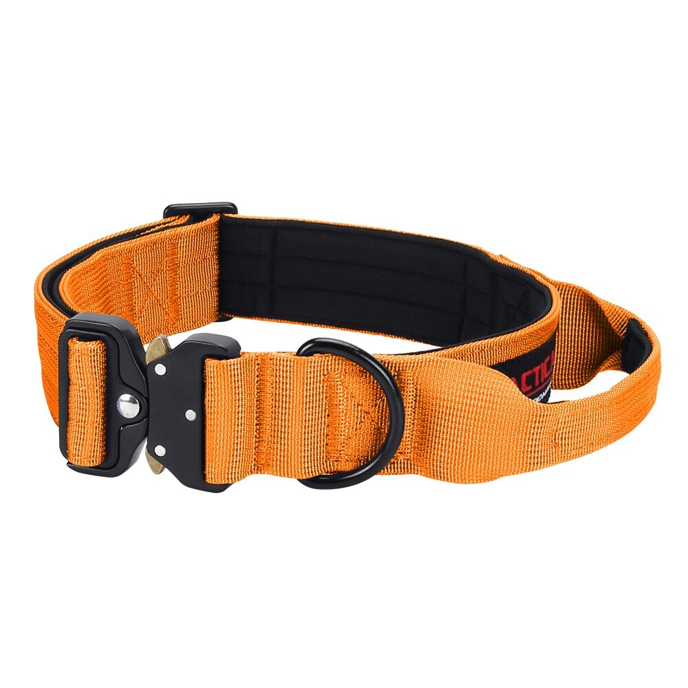 TSG Nylon Heavy Duty Dog Collar With Handle CanineTraining Walking