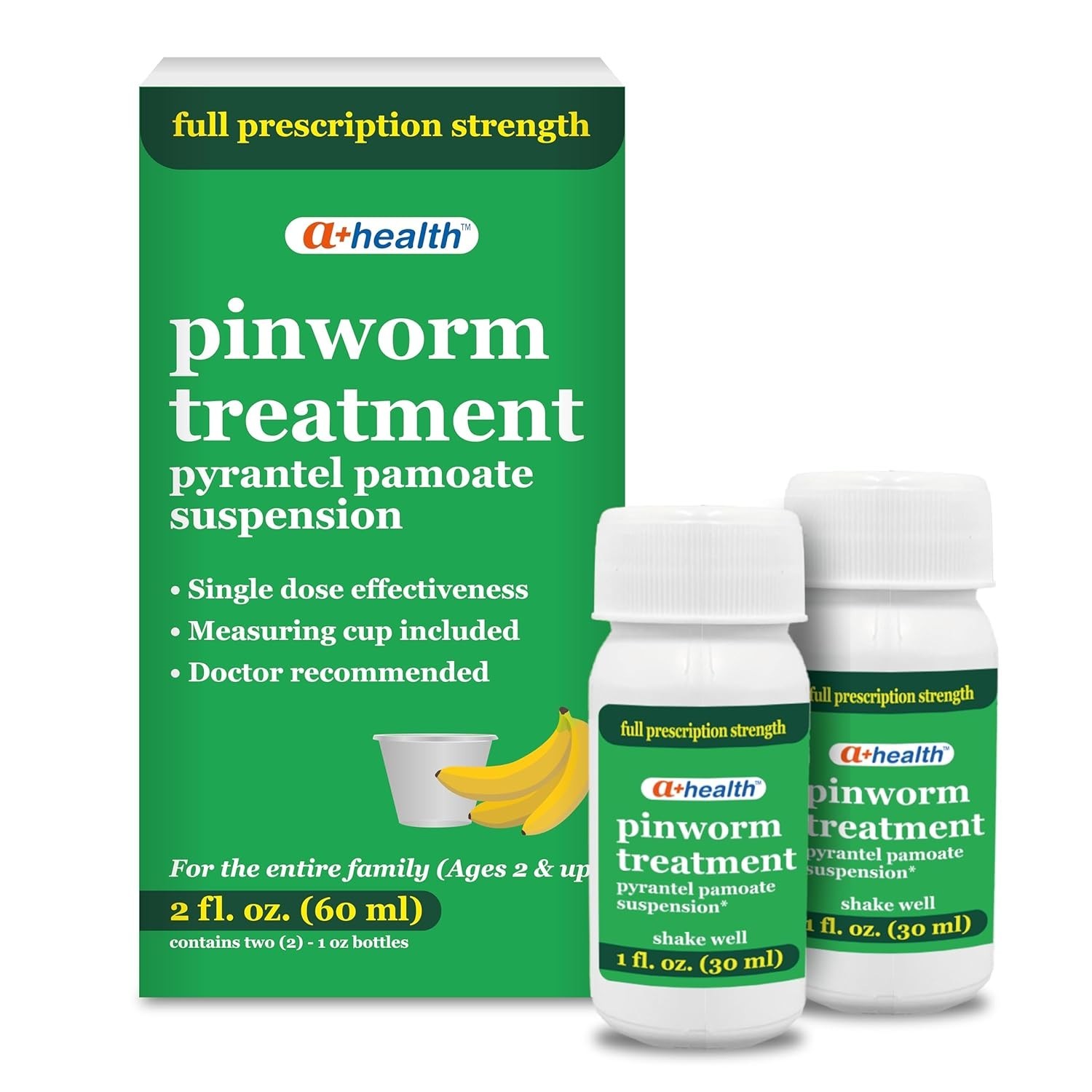 Parasitol Pinworm Dewormer for Humans, 1 Fl Oz (1 Pack) – Pyrantel Pamoate Medic