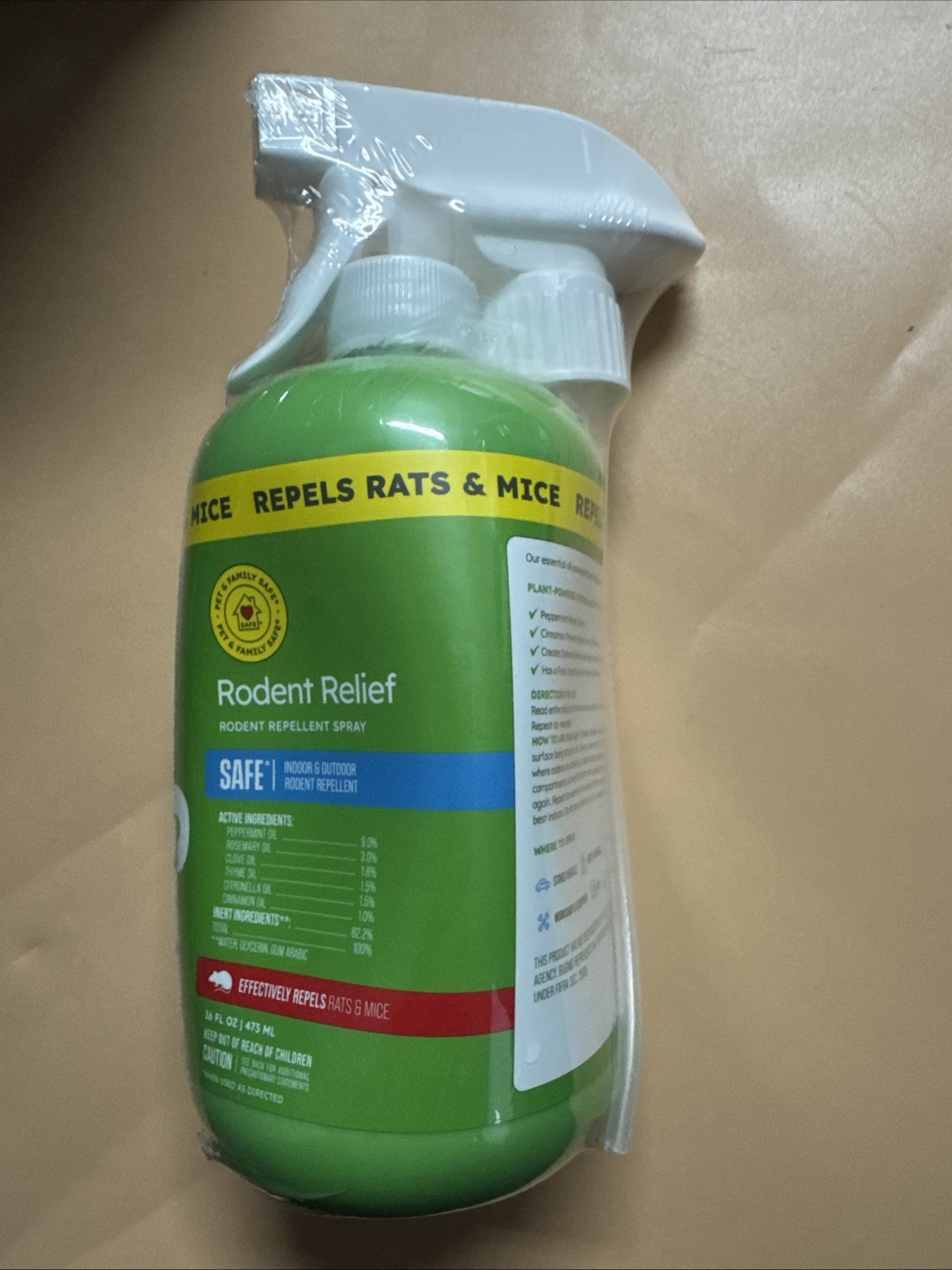 BugMD Peppermint Oil Spray for Rodents – 16oz 16 Fl Oz (Pack of 1), White