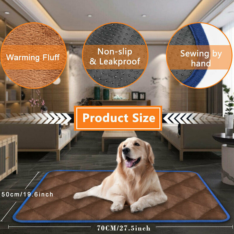 Pet Thermal Mat Self Warming Heating Hot Pad Mat for Pets Cat Dog Bed Non-slip