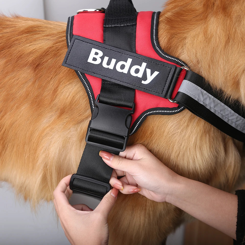Custom Dog Harness with Name Reflective No Pull Adjustable Pet Vest