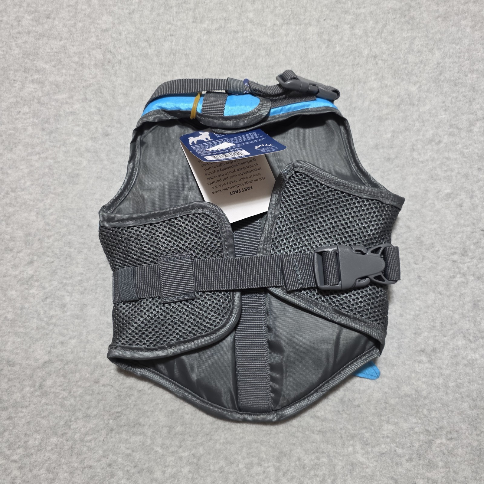 Youly Dog Shark Float Floatation Vest XS Xtra Small Blue Gray