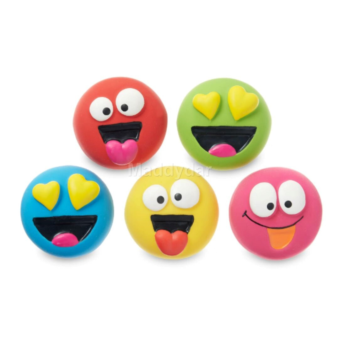 Vibrant Life Playful Buddy Dog Toys, Emoticon, Extra Small, 5 Count