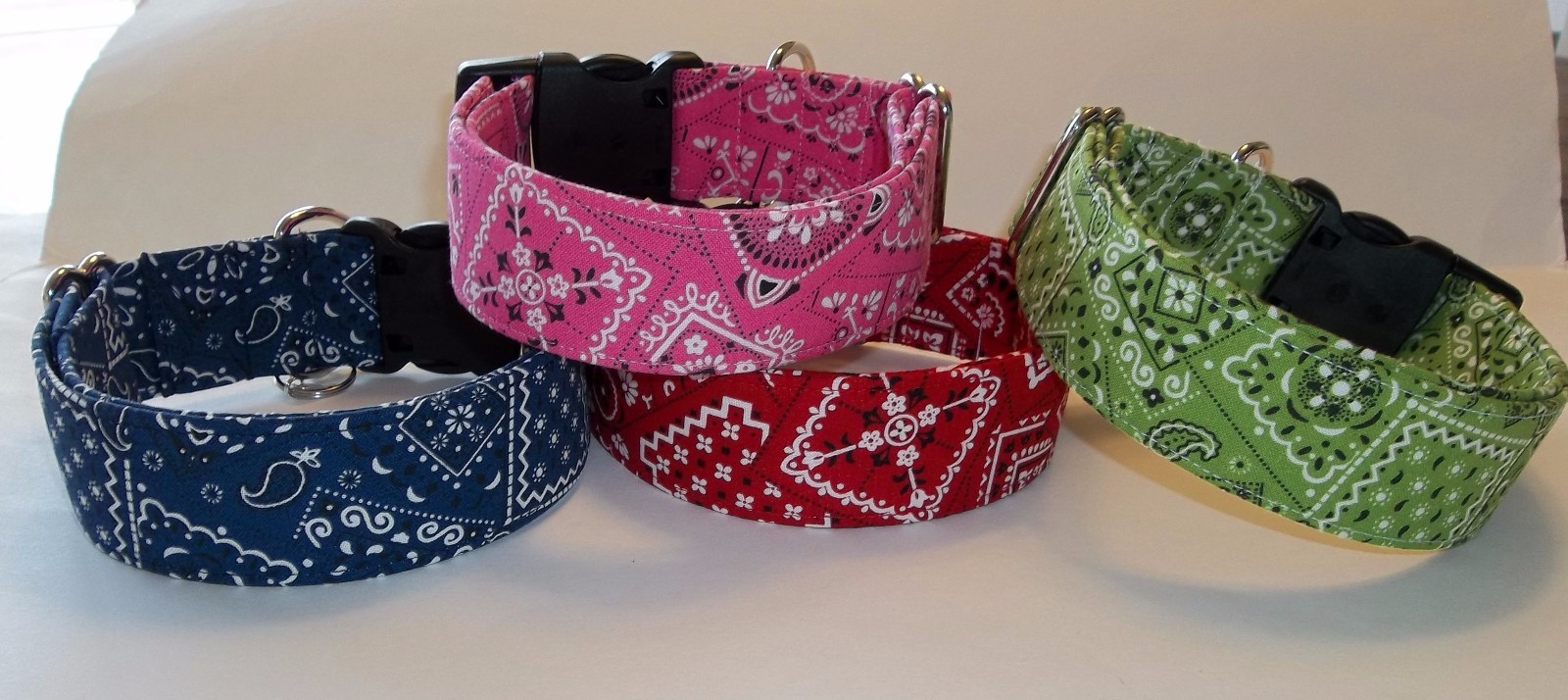 New Baby Pink Bandana Terri’s Dog Collar handmade adjustable western paisley