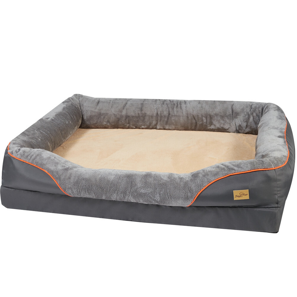 Washable Thicken Dog Bed Extra Large Pet Bed with Bolster Comfort Pet Basket XXL