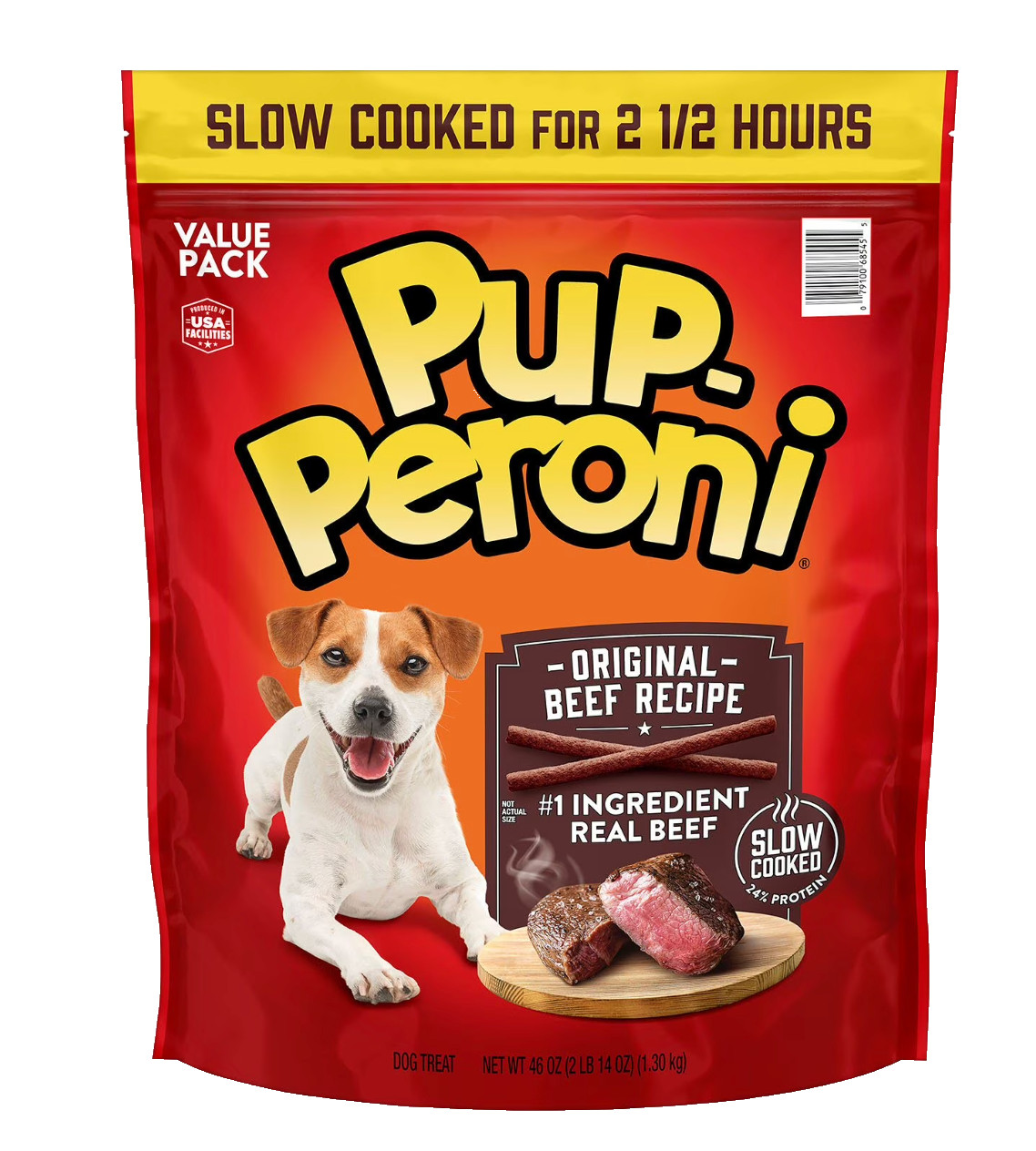 Pup-Peroni Slow Cooked Dog Treats Real Beef Recipe Soft Chewy Value Pack