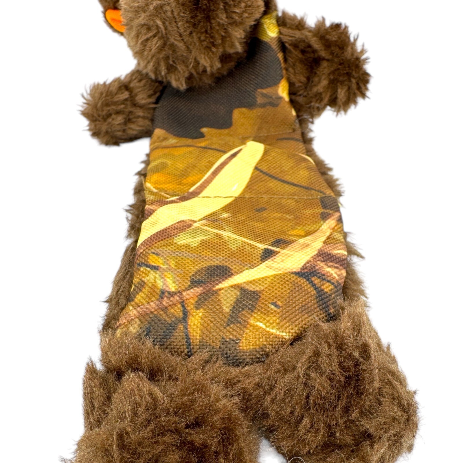 Vibrant Life Tough Buddy Camo Moose Brown Tug Chew Toy Level 3 Squeak Small Dog