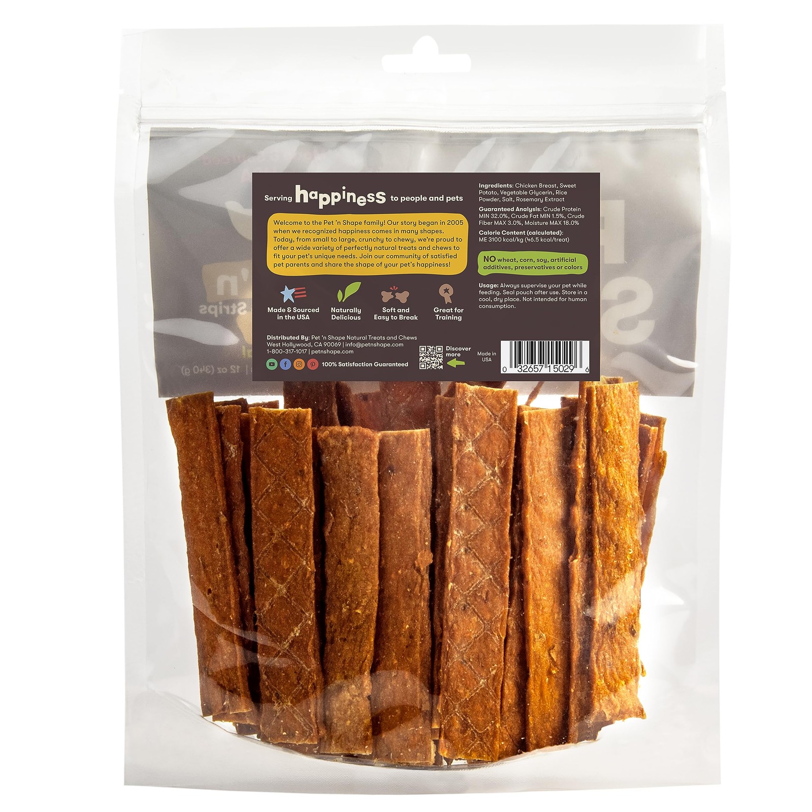 Pet ‘n Shape Chik ‘n Sweet Potato Strips Dog Treats– Made and Sourced in the USA