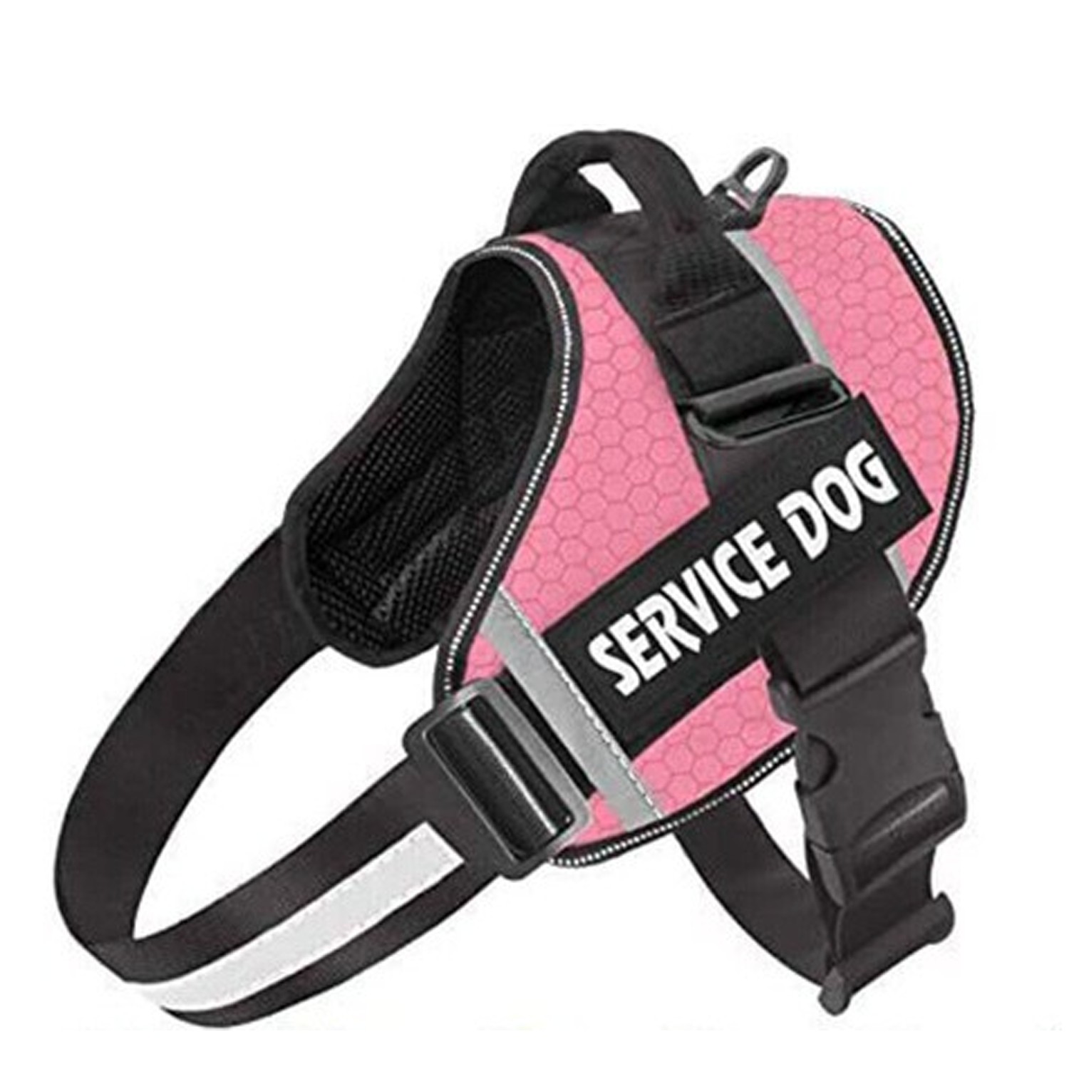 Reflective Service Dog Vest Harness, Woven Nylon with Adjustable Straps XS-XXL