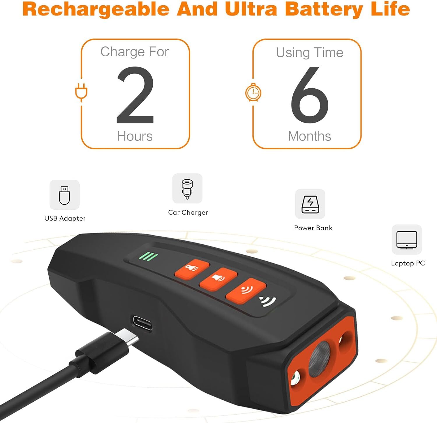 3-in-1 Rechargable Ultrasonic Training Tool for Dogs Dog Bark Deterrent Device
