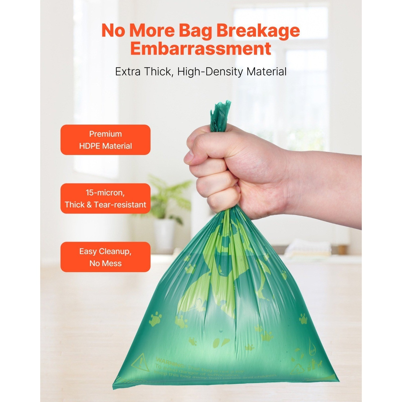 270ct Dog Poop Bags 13x9in, Thick Leak-Proof Pet Waste Refills, Biodegradable