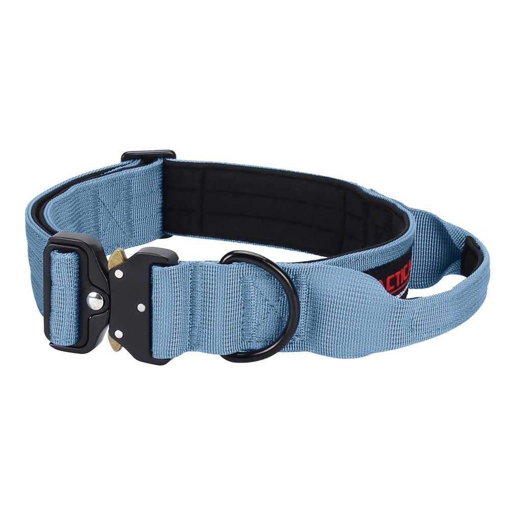 TSG Nylon Heavy Duty Dog Collar With Handle CanineTraining Walking