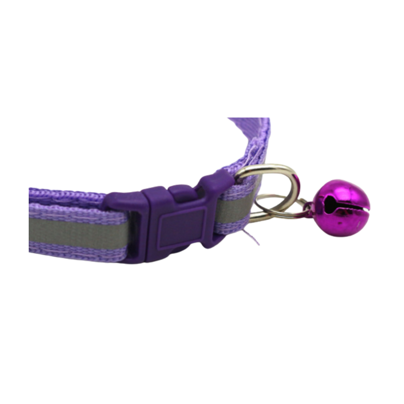 Reflective Dog Collar Adjustable Nylon Pet Cat Puppy Collar Safety Bell