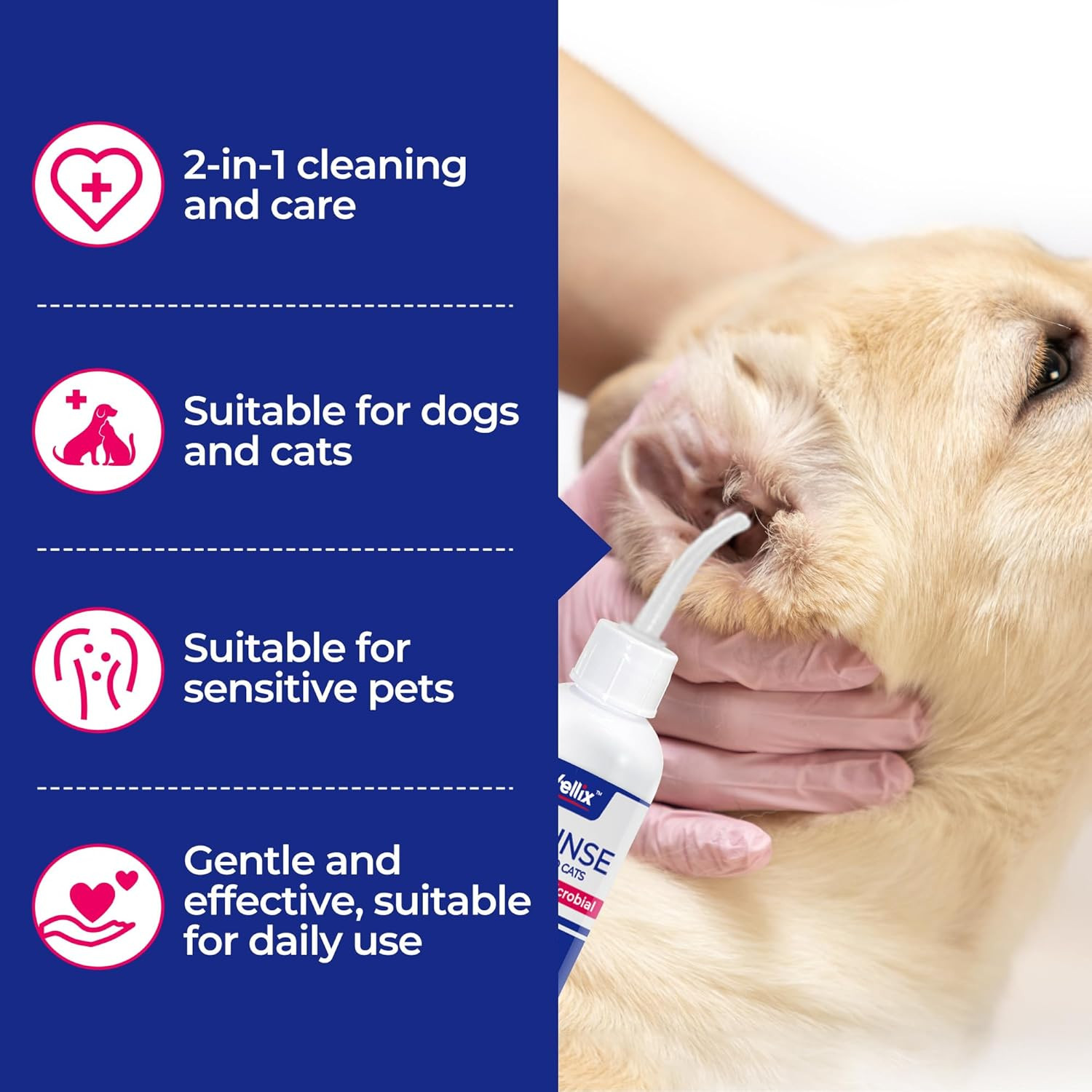 120Ml Ear Cleaner for Dog & Cat – Ear Infection Treatment without Irritation – D