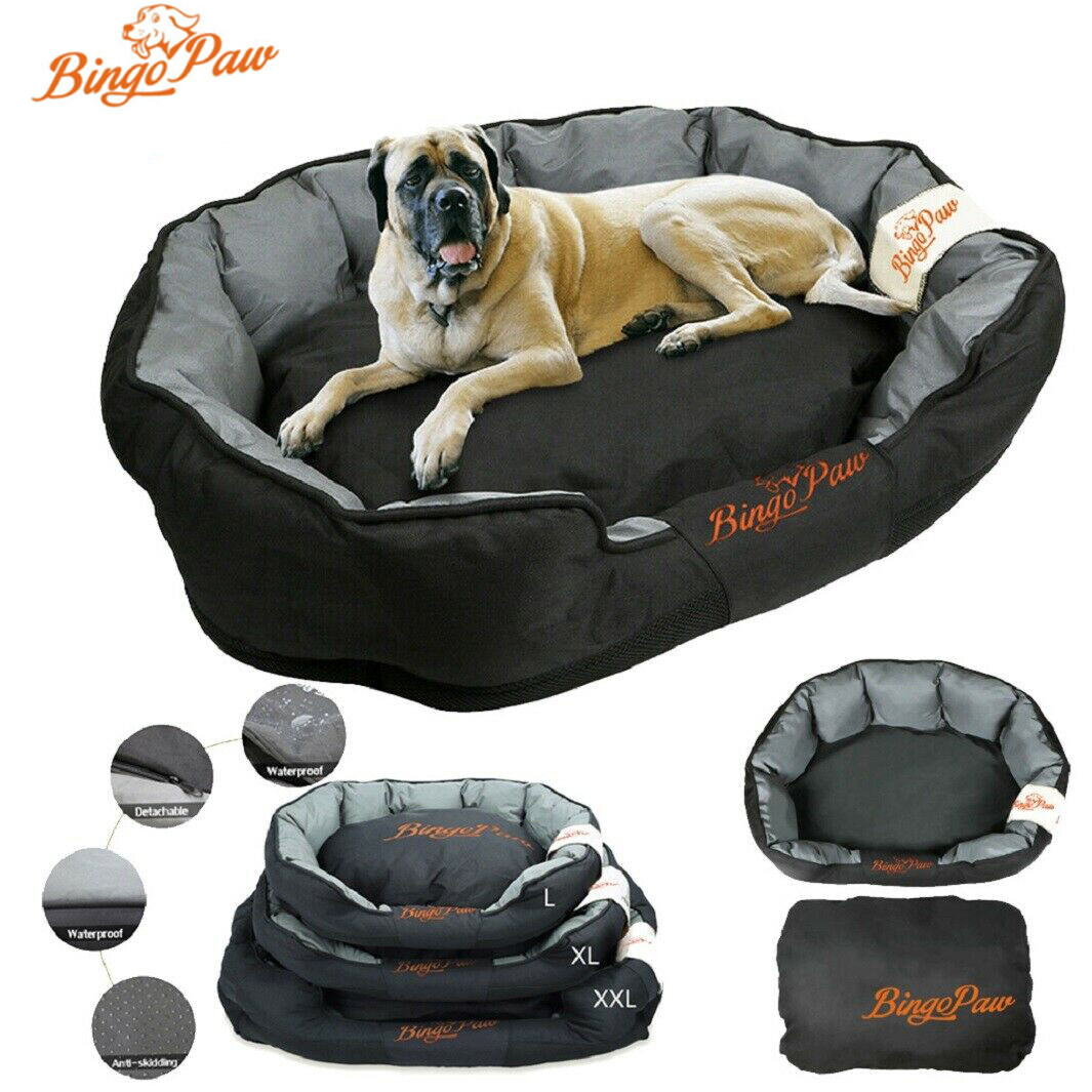 XXL Extra Large Jumbo Orthopedic Pet Dog Bed Dog Kennel Basket Pillow Waterproof