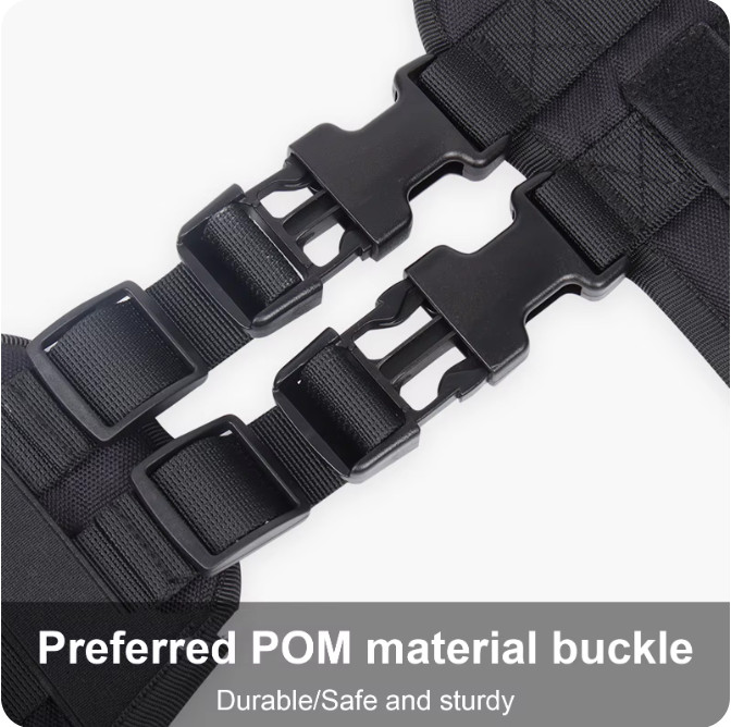 Military Tactical Dog Harness No-pull Heavy Duty MOLLE Training Service Dog Vest