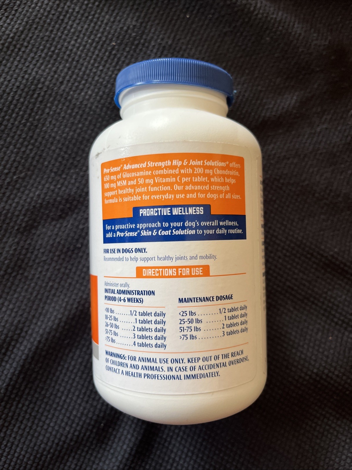 ProSense Advanced Strength HIP & JOINT SOLUTIONS 650MG 60 CHEWABLE TABLETS 12/28