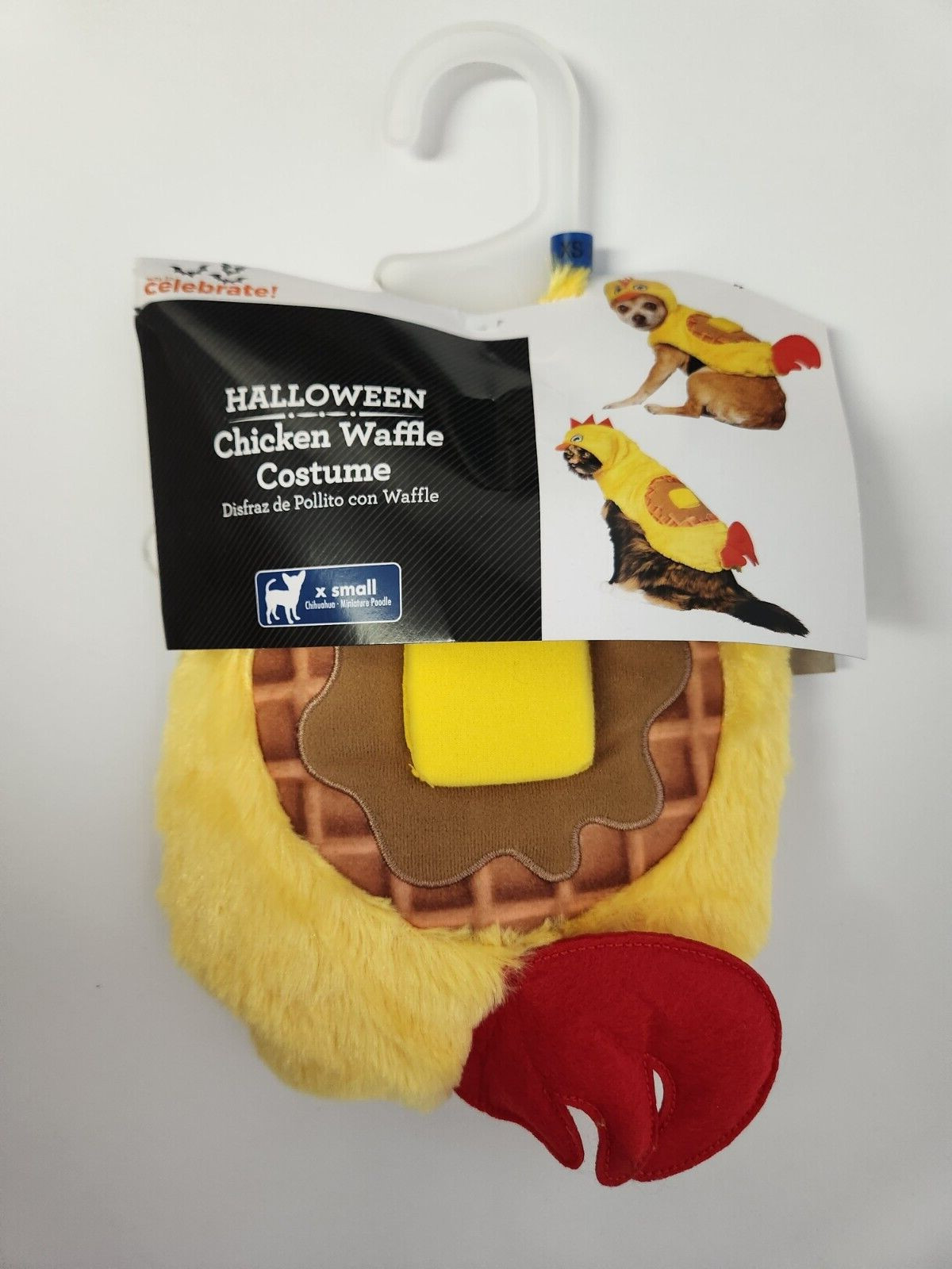 Halloween Costume for Dogs or Cats “Chicken & Waffles” Size: Xtra Small *NEW*