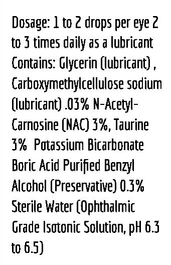 Cataract Eye Drops 3% NAC, N-Acetylcarnosine 3% Taurine 15ml Vial 2 pack!
