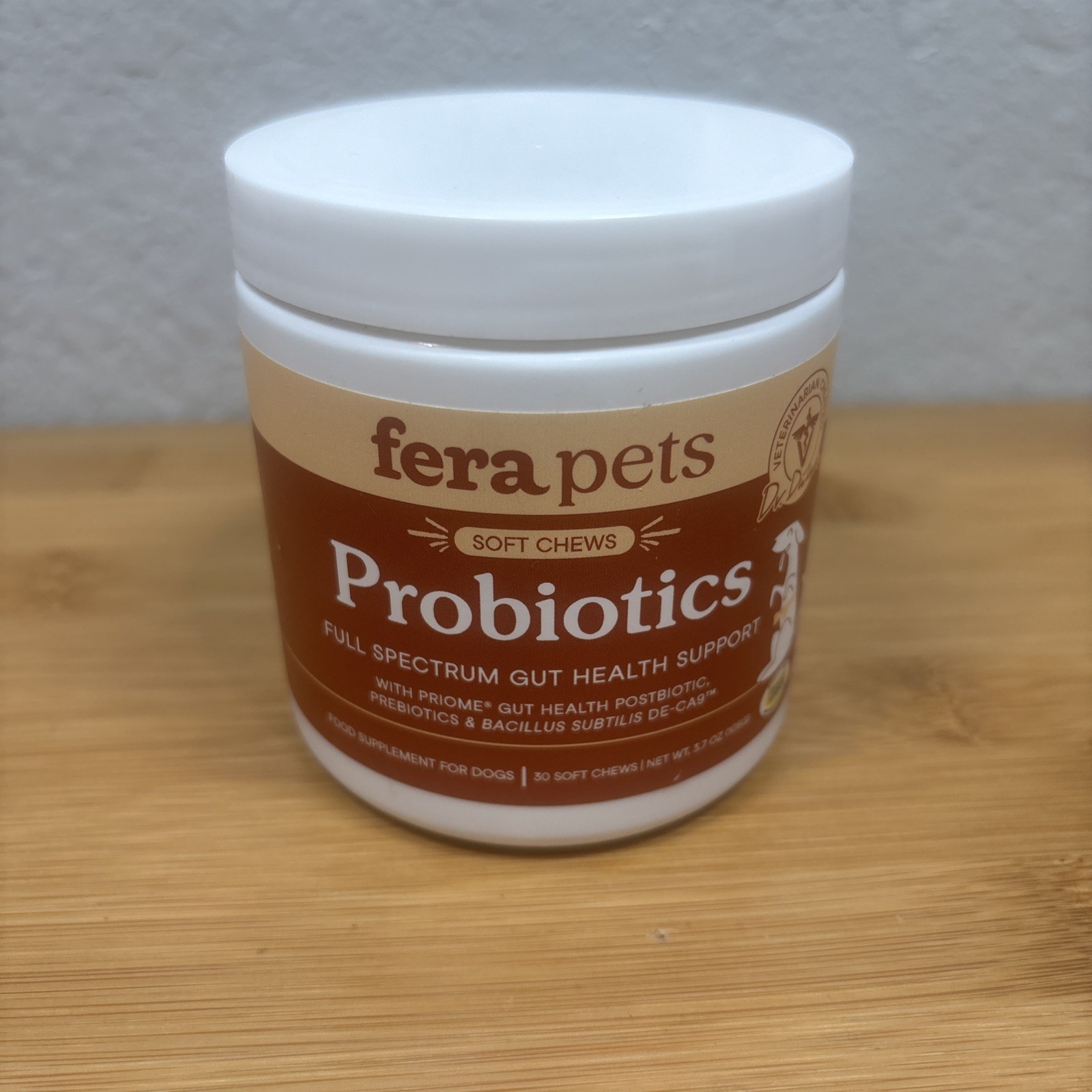 Fera Pets Probiotics Soft Chews Digestion Aid for Dogs- BB 10/27