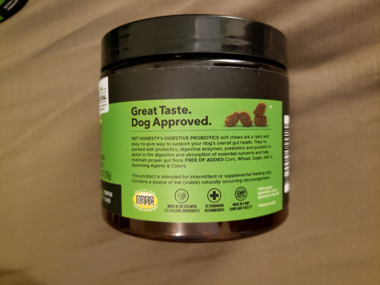 PetHonesty Probiotics for Dogs 90 All-Natural Dog Probiotic Chews PUMPKIN FLAVOR