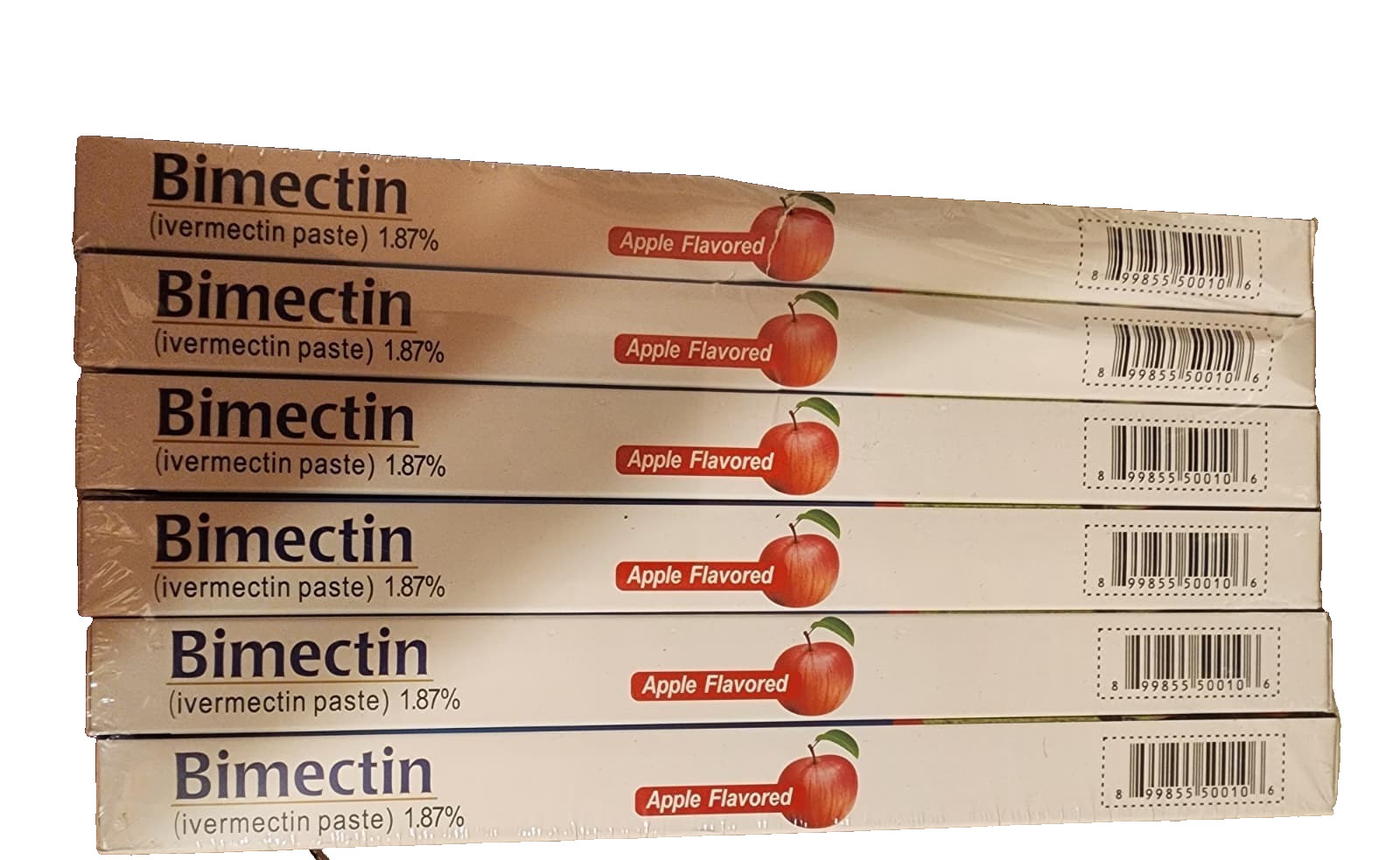 6 Pack Apple Flavor Paste Dewormer for Horses 6 Doses Each Tube New Sealed