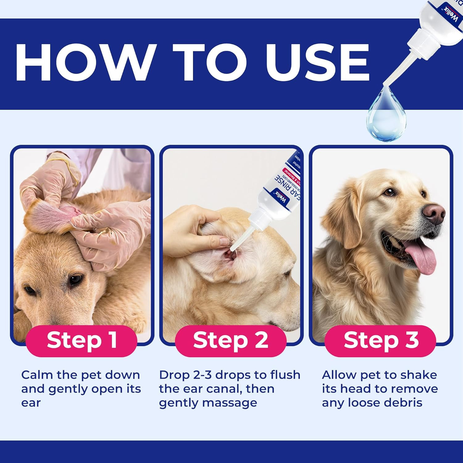 120Ml Ear Cleaner for Dog & Cat – Ear Infection Treatment without Irritation – D