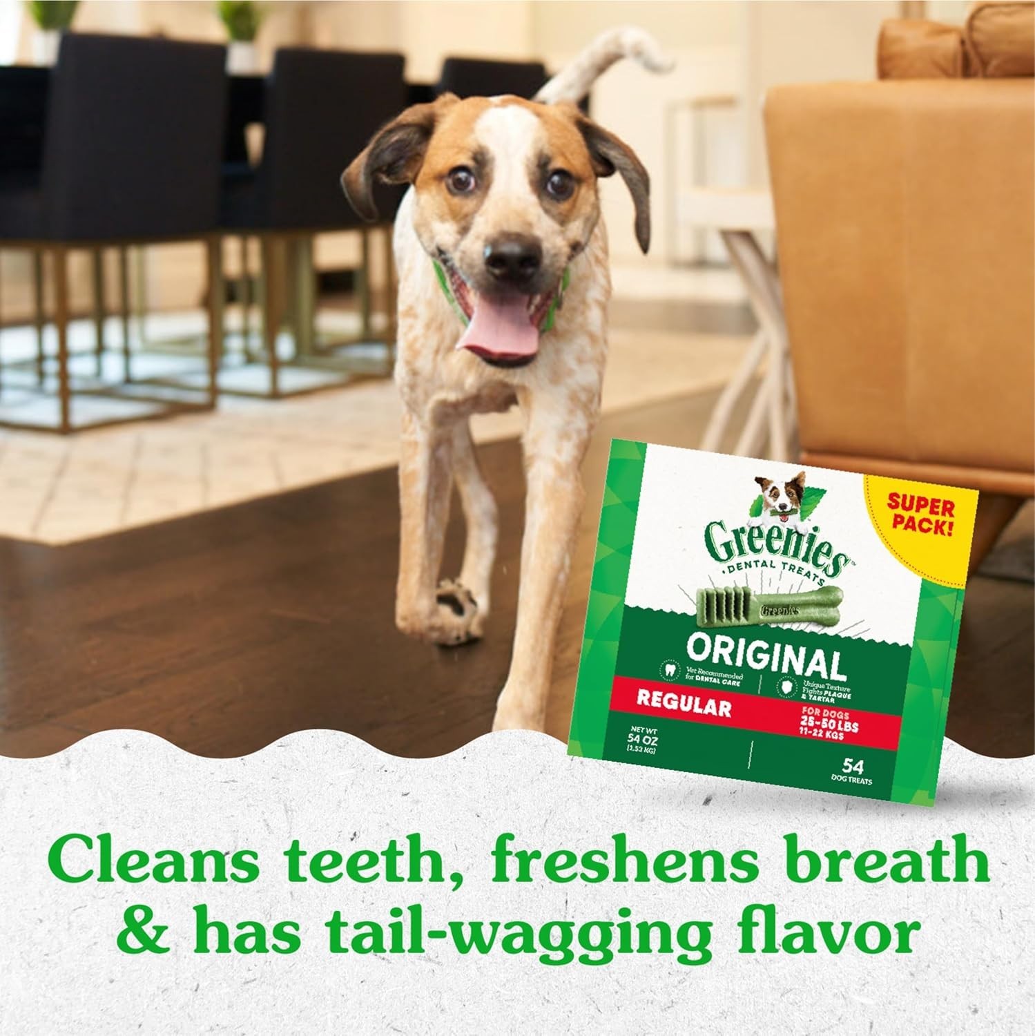 Greenies Original Dental Chews Regular – 54 Treats Free Shipping