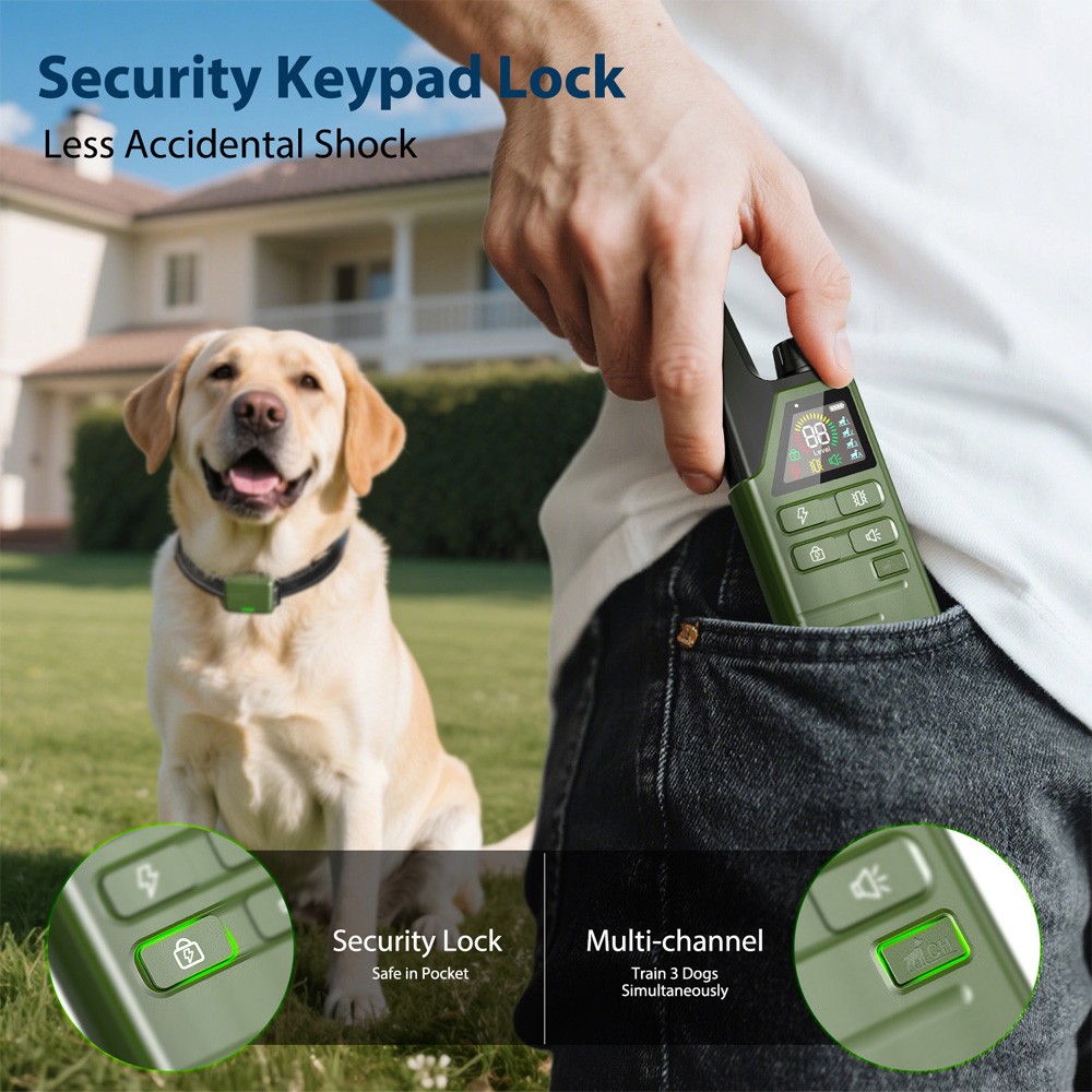 Dog Training Collar 4500FT Remote Rechargeable Waterproof Shock E-Collar 2 Dogs