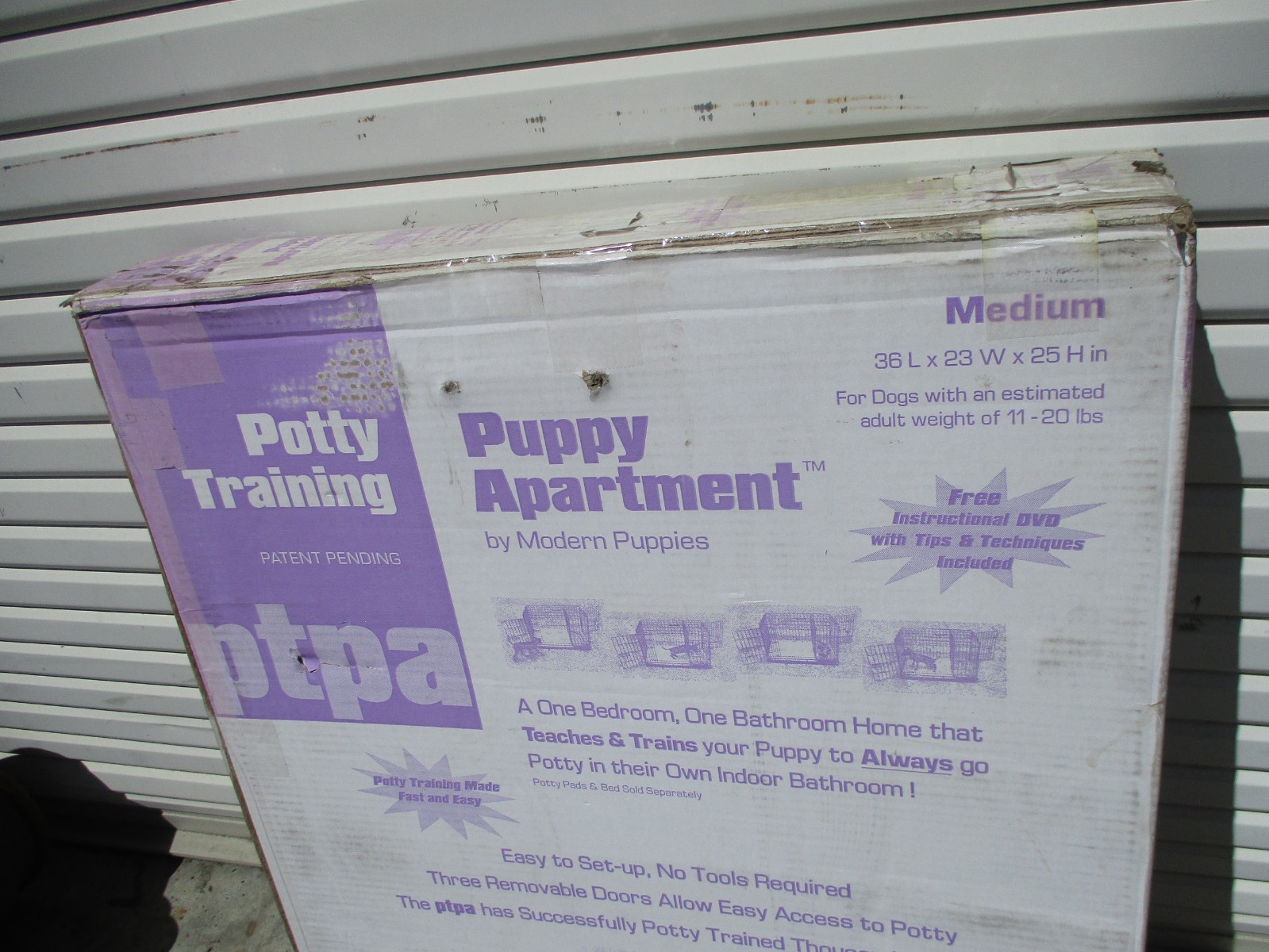PUPPY APARTMENT-MEDIUM SIZE- MODERN PUPPIES-36″ X 23″ X 25″ HIGH-11 TO 20 POUNDS