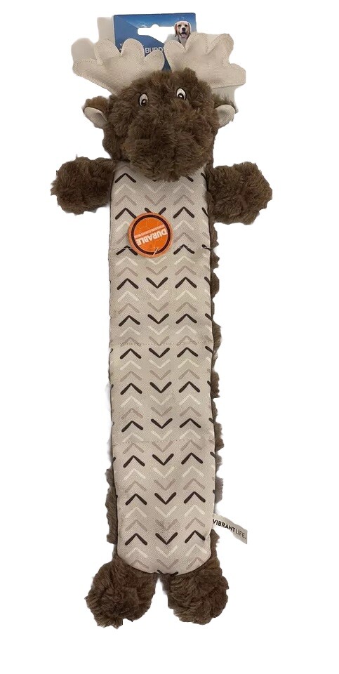 Super Fun Vibrant Life Tough Buddy Dog Toy Chew Level 3 M Durable Moose