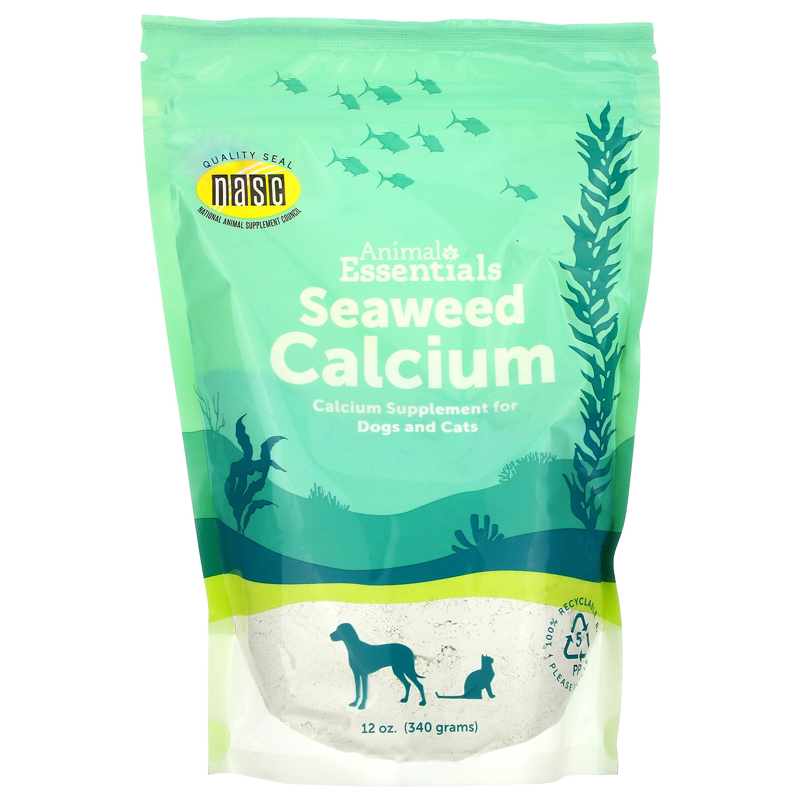 Animal Essentials Seaweed Calcium For Dogs Cats 12 oz 340 g All-Natural