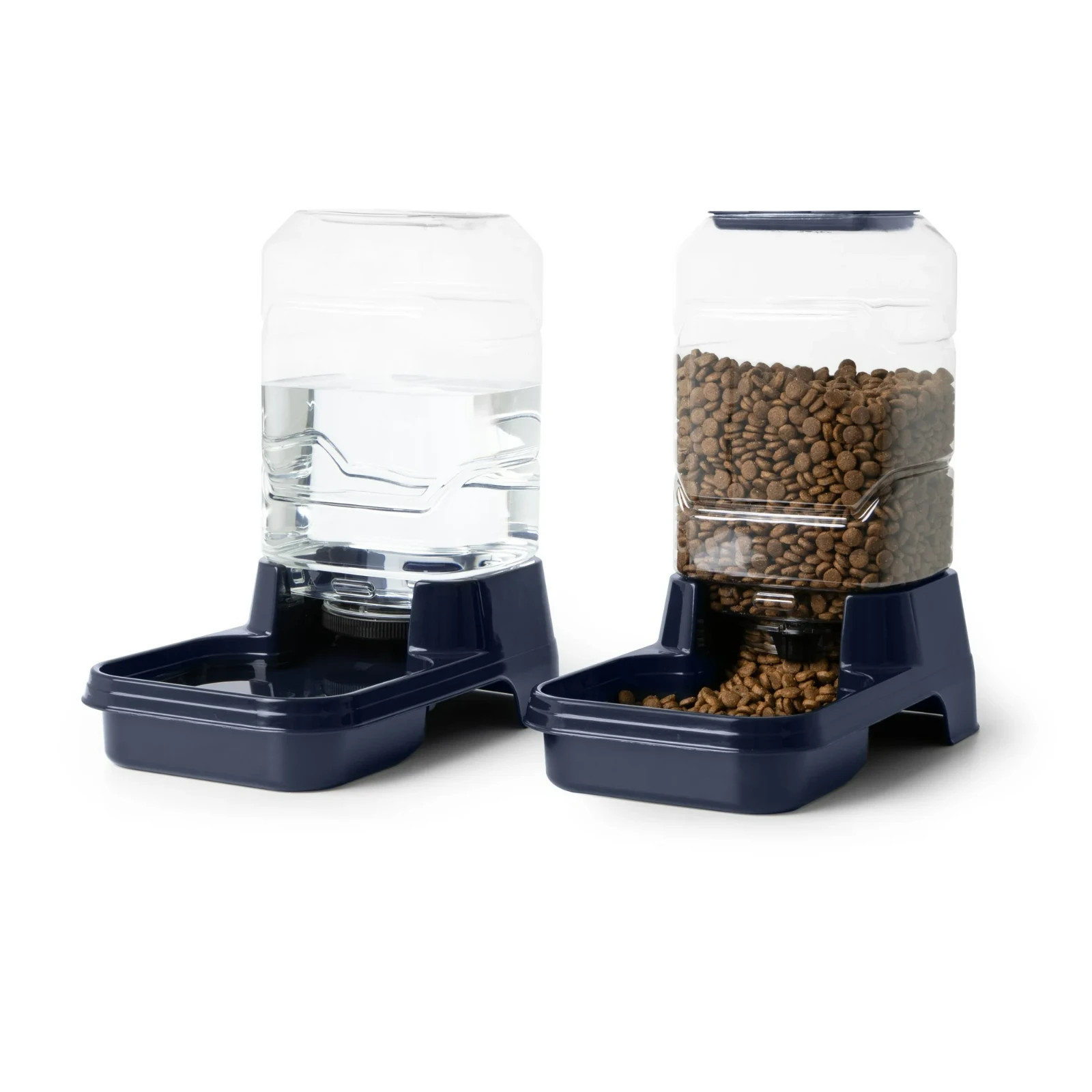 Vibrant Life XS Gravity Pet Waterer 0.4 Gallon Navy for Small Dogs & Cats