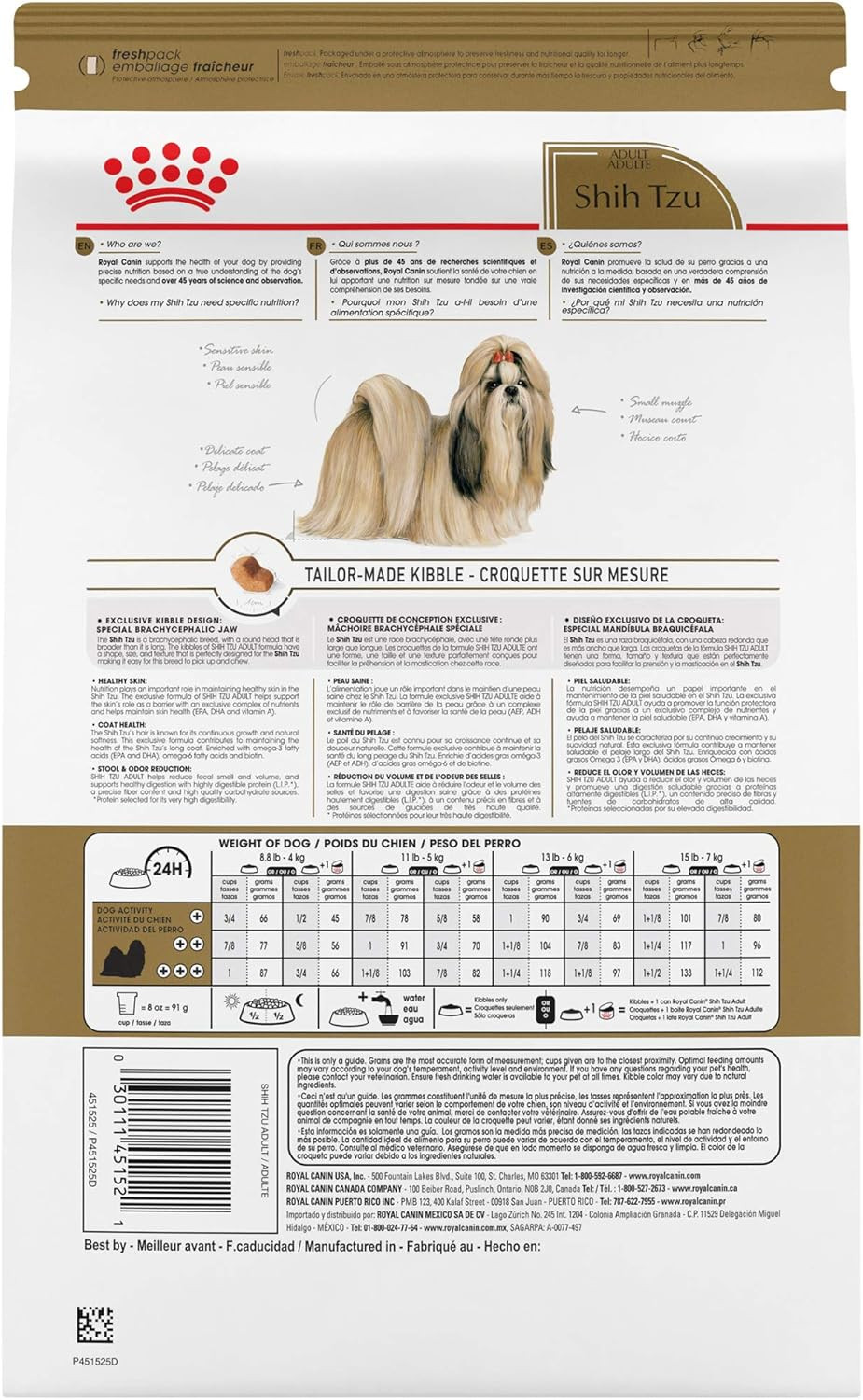 Breed Health Nutrition Shih Tzu Adult Dry Dog Food, 2.5 Lb Bag