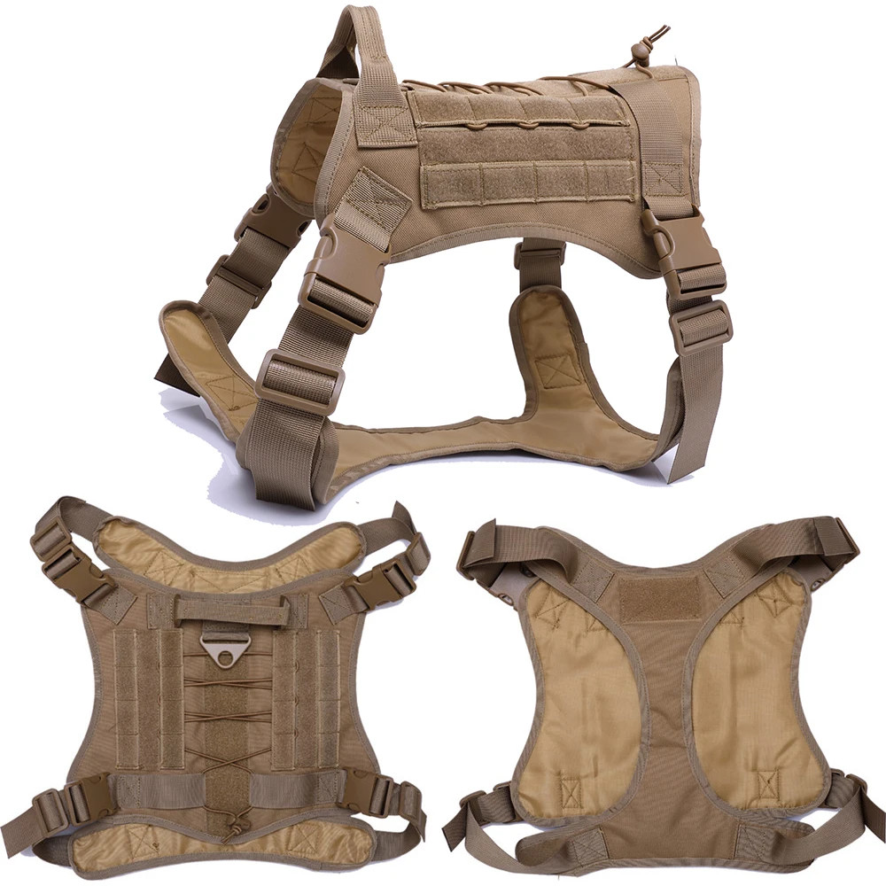 Tactical Dog Vest US Working Dog Military Harness with Handle No-pull Large