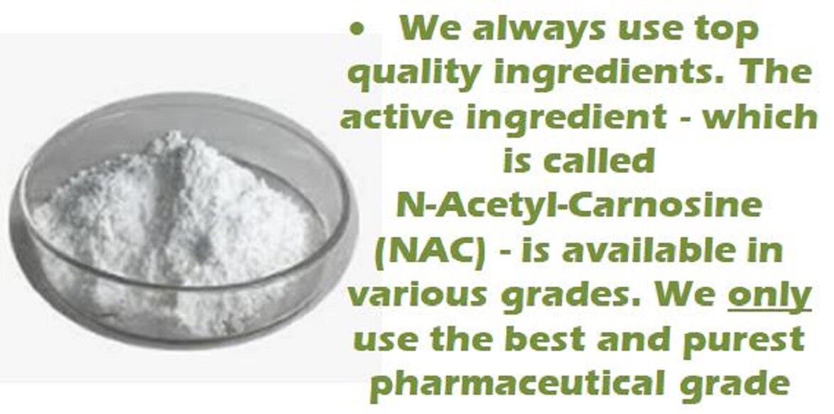 Cataract eye drops. 2% & 4.2% strength N-Acetyl-Carnosine. For people & pets.