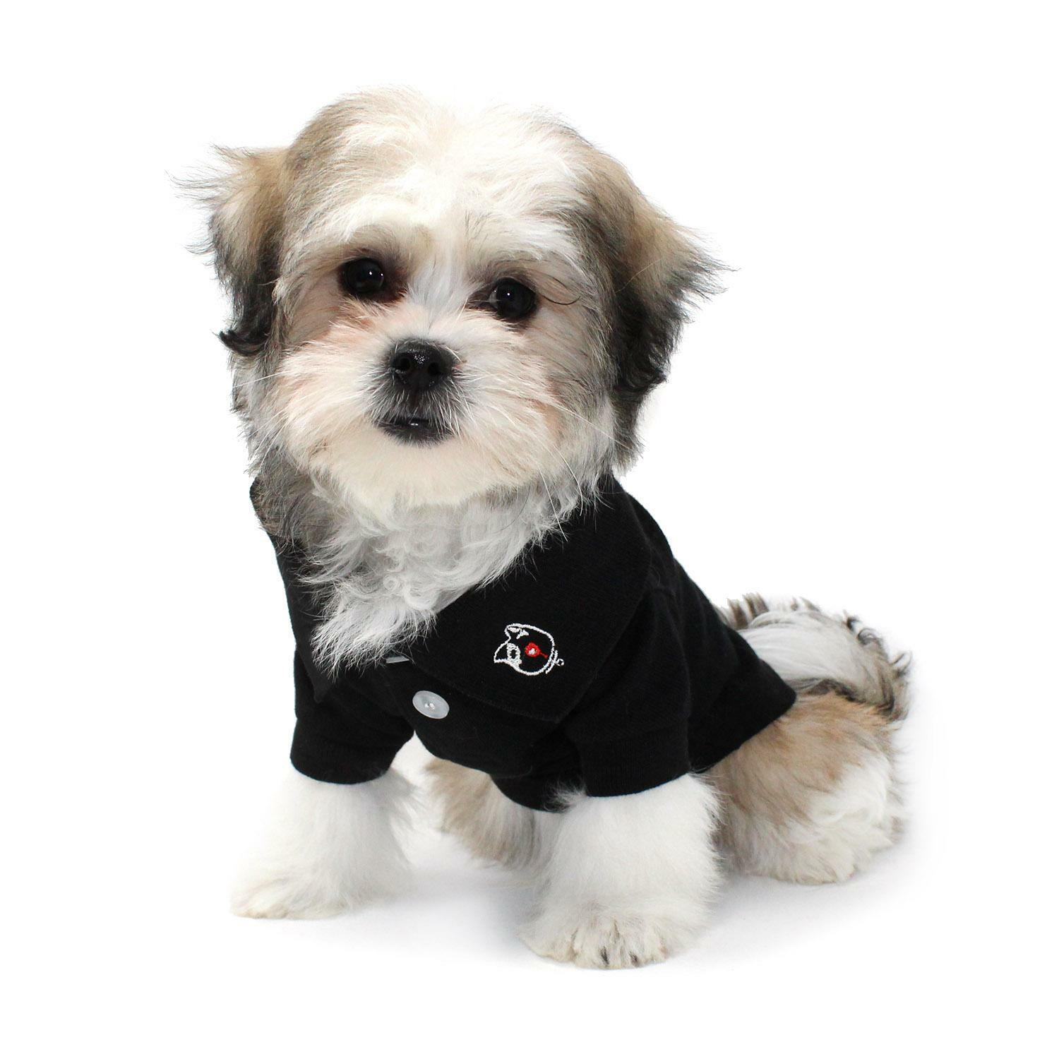 Dog Polo Dog Shirt Doggie Design Logo Polo – Black