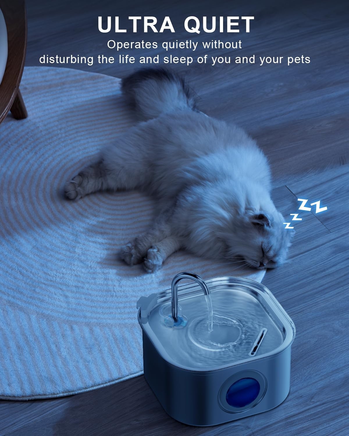 Pet Water Fountain 3.2L Automatic Cat Dog Drinking Water Bowl Stainless Steel