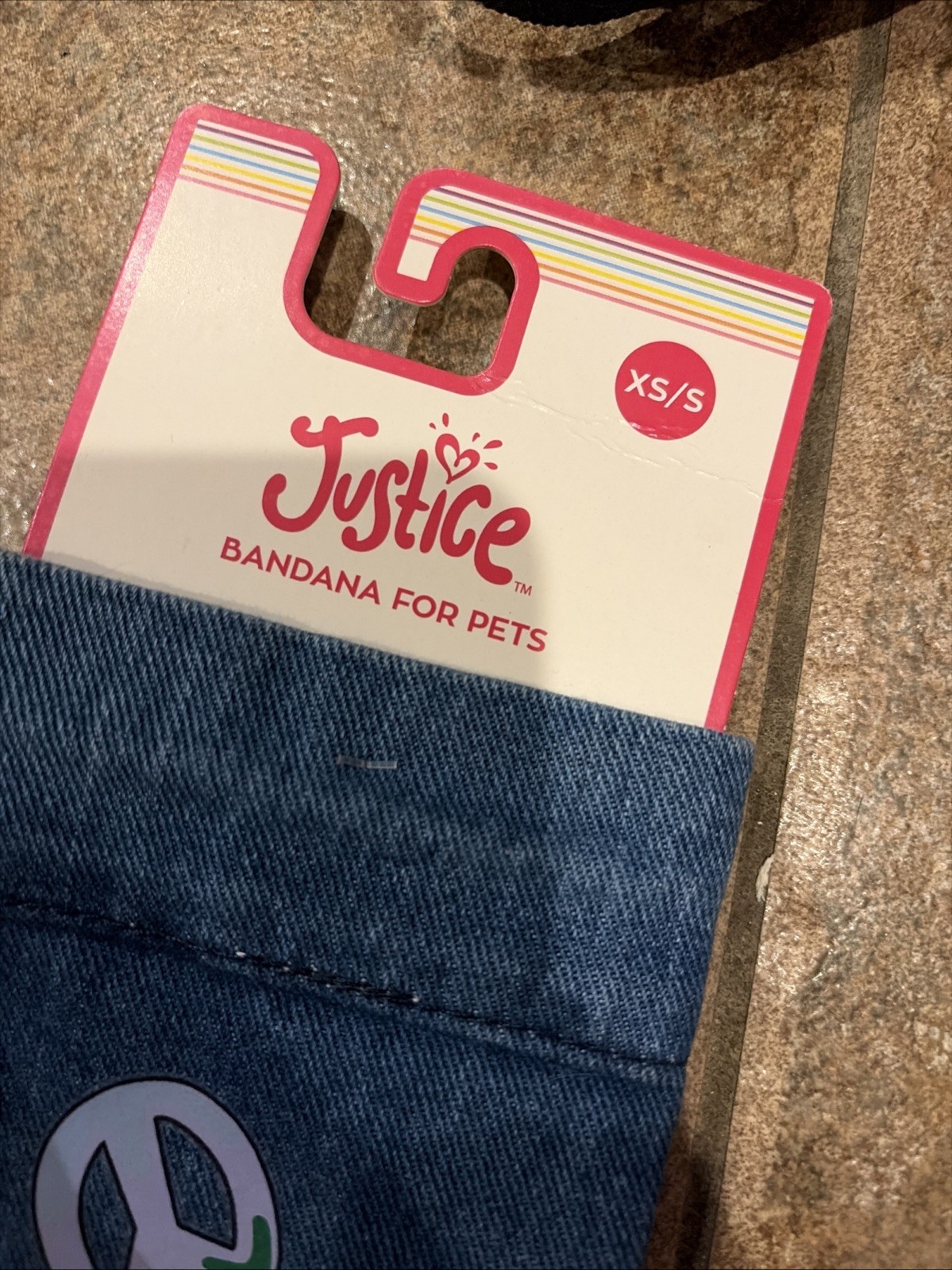 Justice Denim Bandana For Pets Size Xtra Small – Small Dogs Cats Blue Jean New