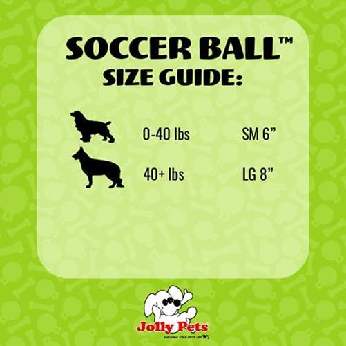 Jolly Pets Large Soccer Ball Floating-Bouncing Dog Toy, 8 inch Diameter,