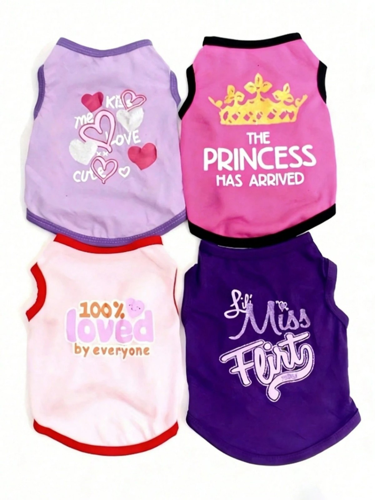 4PCS Puppy Pet Cat Small Vest TShirt Coat Dog Clothes Apparel Thin Shirt Costume